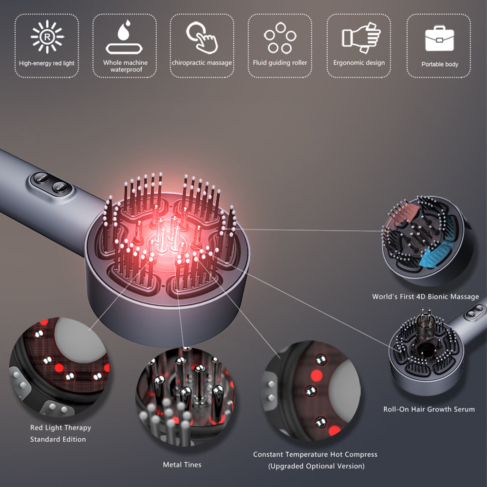 masaje de cabeza de crecimiento rápido del cabello