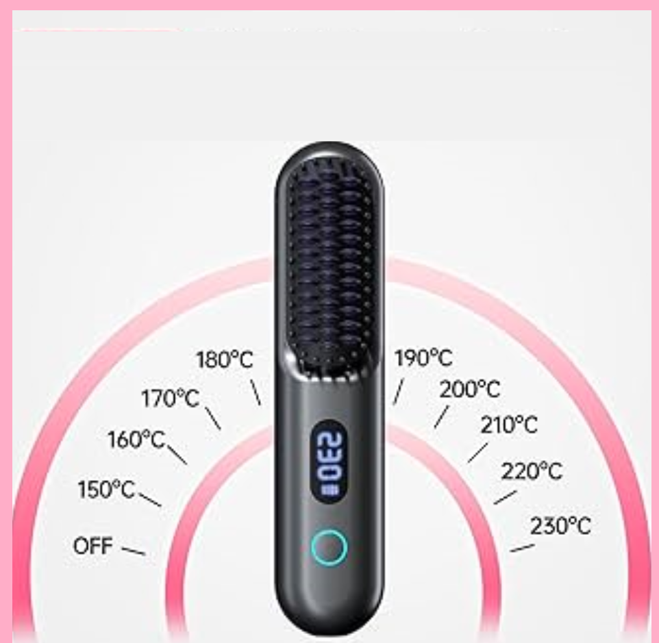 Cepillo alisador de pelo inalámbrico