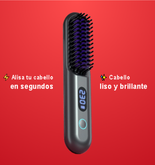 Cepillo Alisador Inalámbrico Portátil – Liso Perfecto Sin Cables